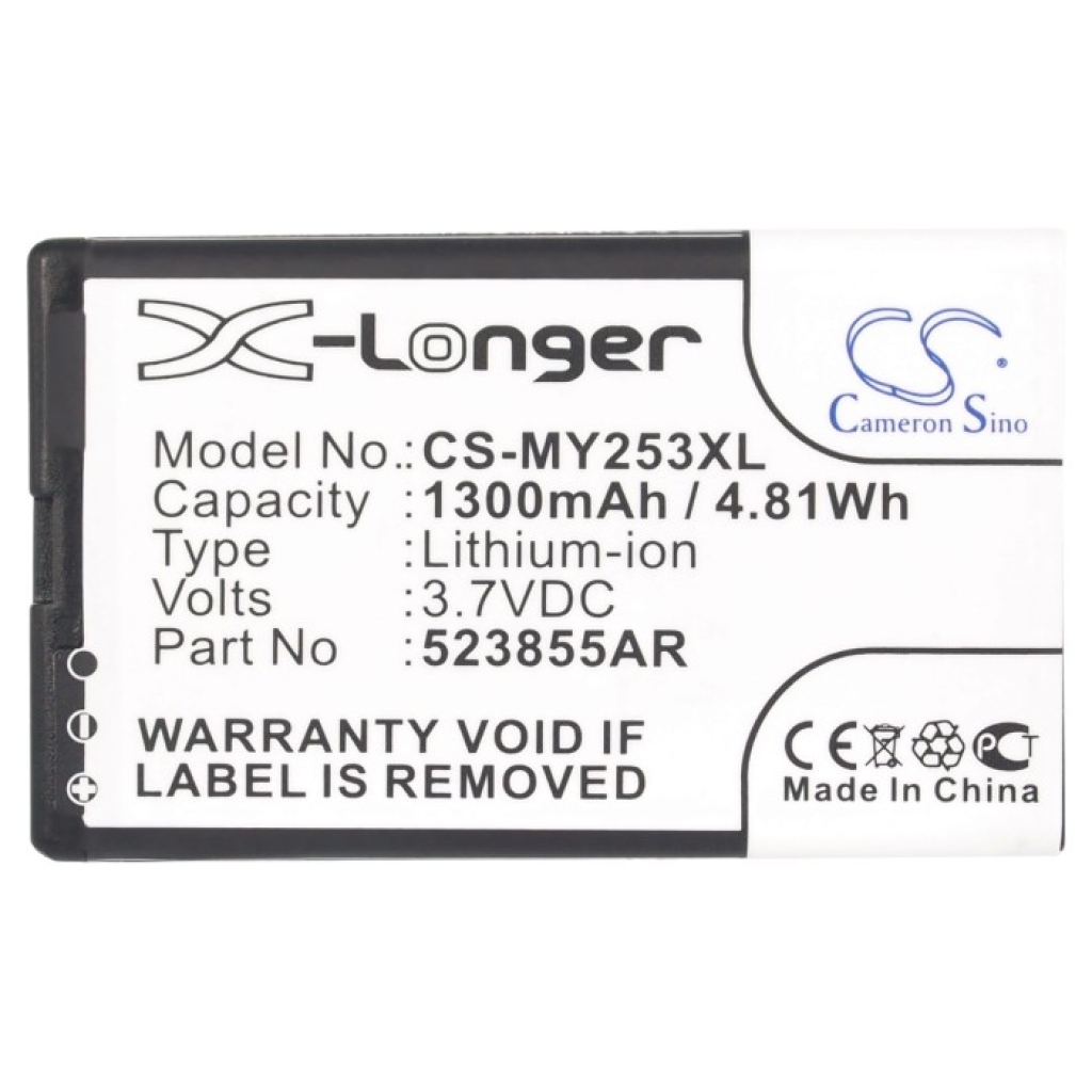 Sostituzione della batteria compatibile per Sagem P/N 523855AR