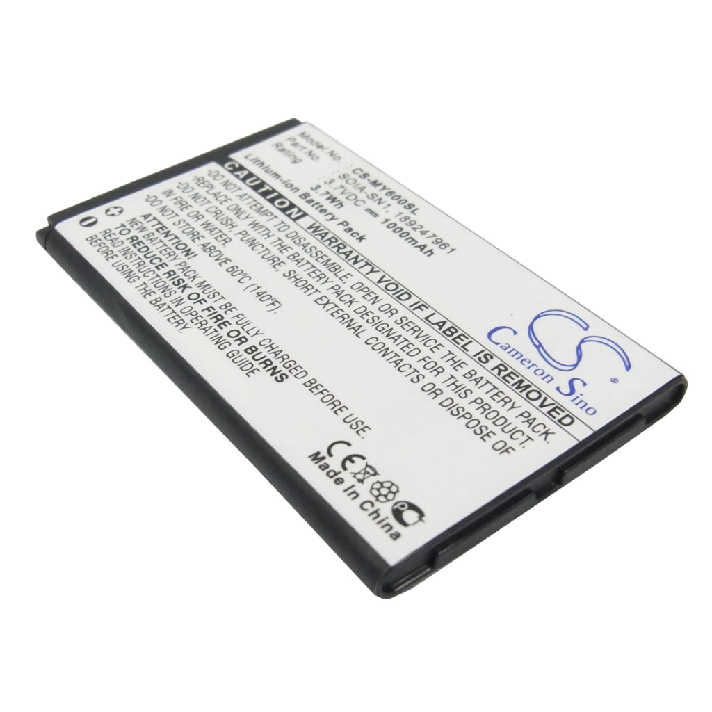 Batterie Batteria del telefono cellulare CS-MY600SL