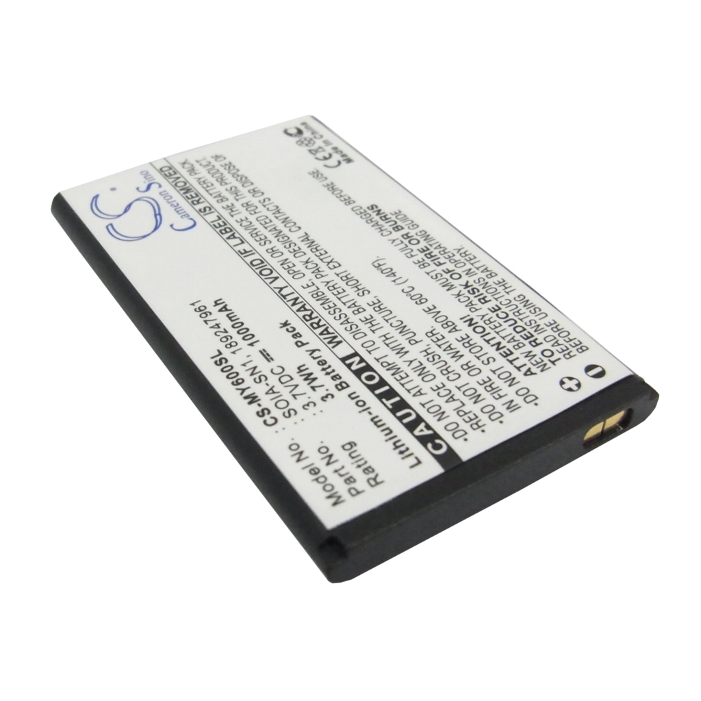 Batterie Batteria del telefono cellulare CS-MY600SL