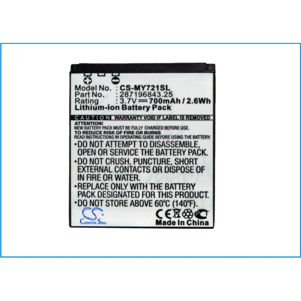 Sostituzione della batteria compatibile per Sagem 287196831,287196843