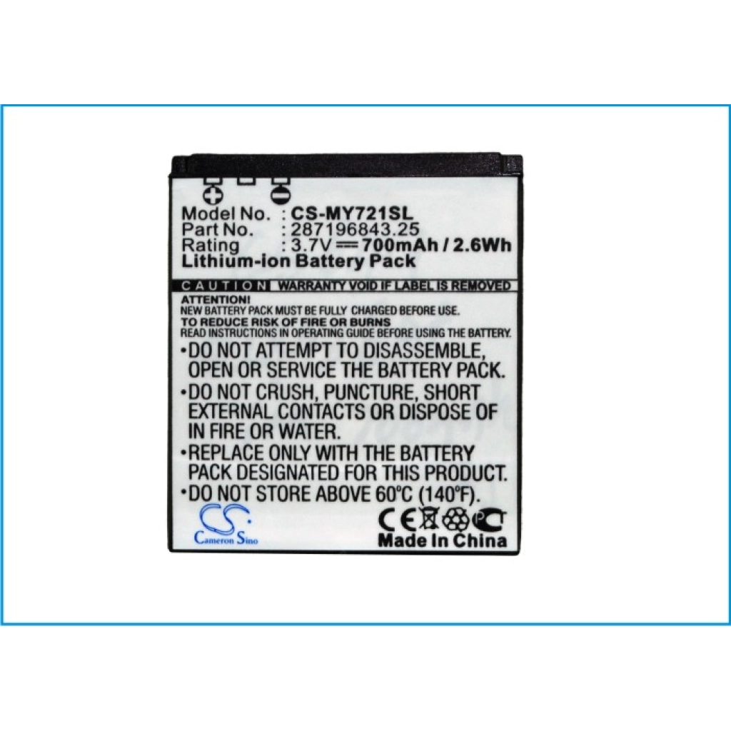 Batterie Batteria del telefono cellulare CS-MY721SL