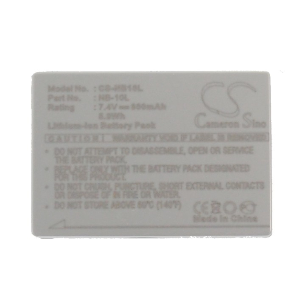 Sostituzione della batteria compatibile per Canon NB-10L
