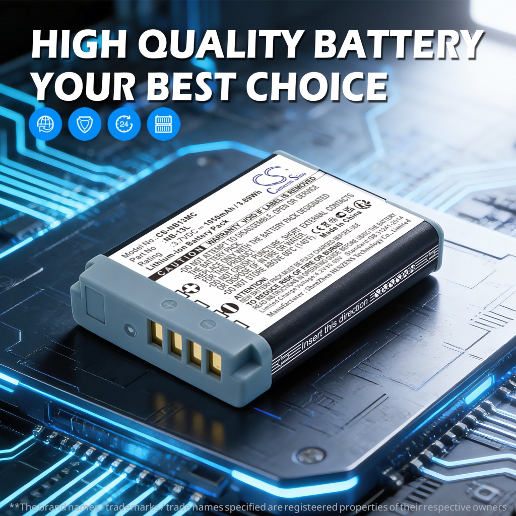 Batteria compatibile con Canon CS-NB13MC