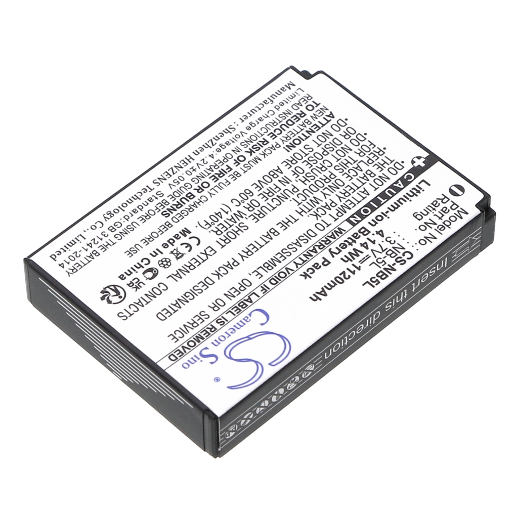 Sostituzione della batteria compatibile per Canon NB-5L
