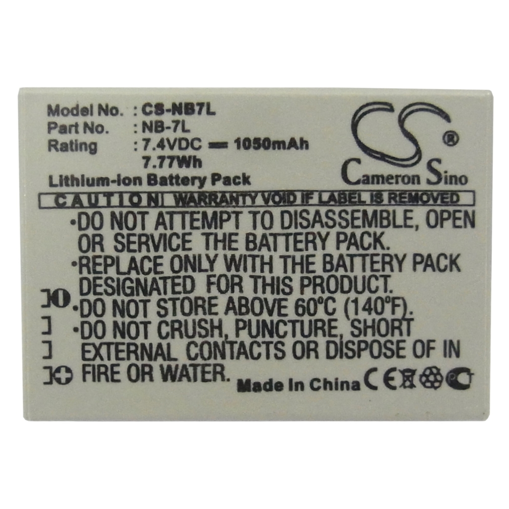 Sostituzione della batteria compatibile per Canon NB-7L