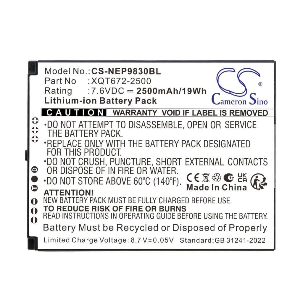Batteria compatibile con Newpos CS-NEP9830BL