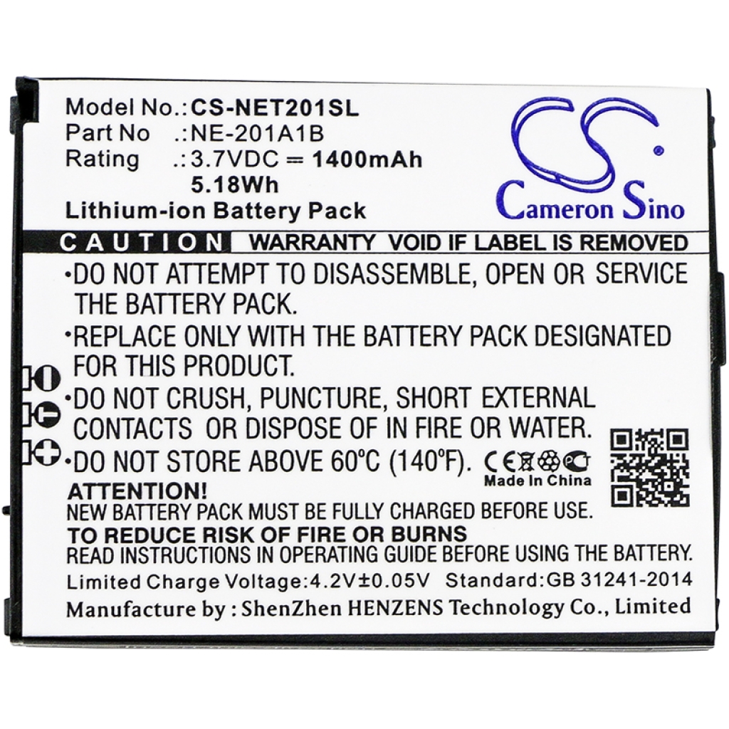 Sostituzione della batteria compatibile per NEC NE-201A1B