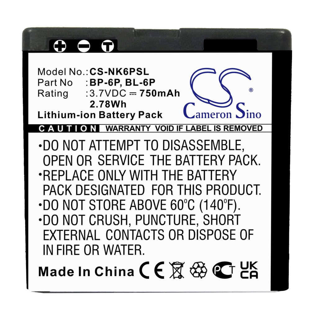 Batterie Sostituisce BP-6P