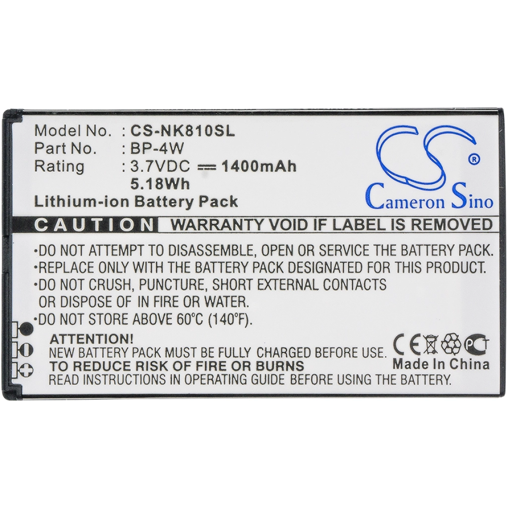 Batterie Batteria del telefono cellulare CS-NK810SL