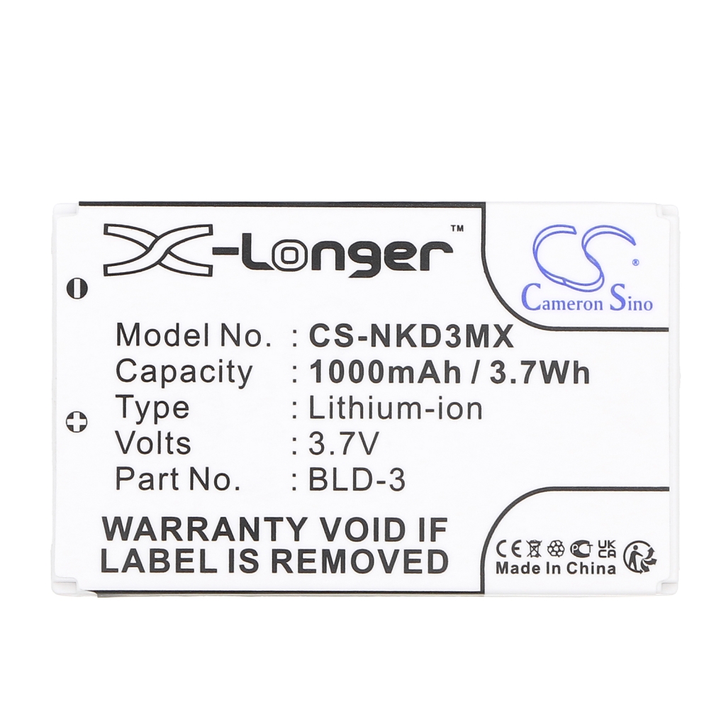 Batterie Batteria del telefono cellulare CS-NKD3MX