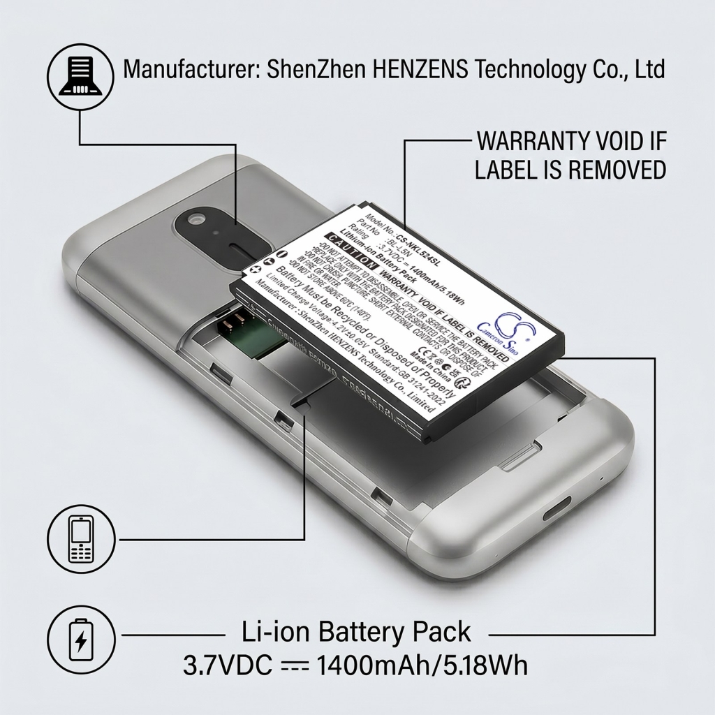 Batterie compatibile con Nokia 230 2024 CS-NKL524SL