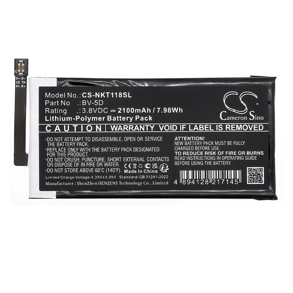 Batteria del telefono cellulare Nokia CS-NKT118SL