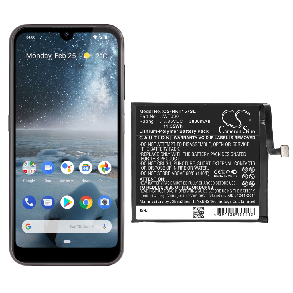 Sostituzione della batteria compatibile per Nokia WT330