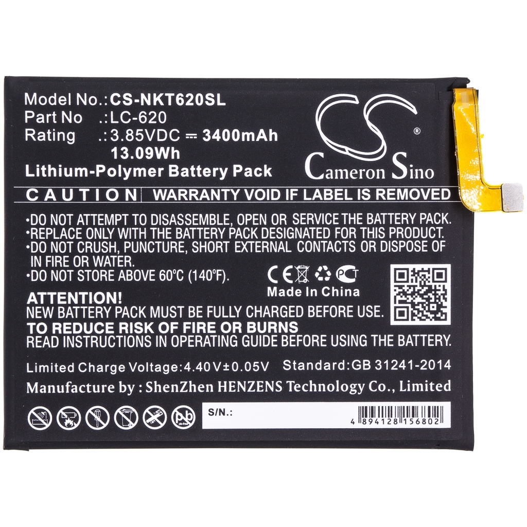 Sostituzione della batteria compatibile per Nokia LC-620