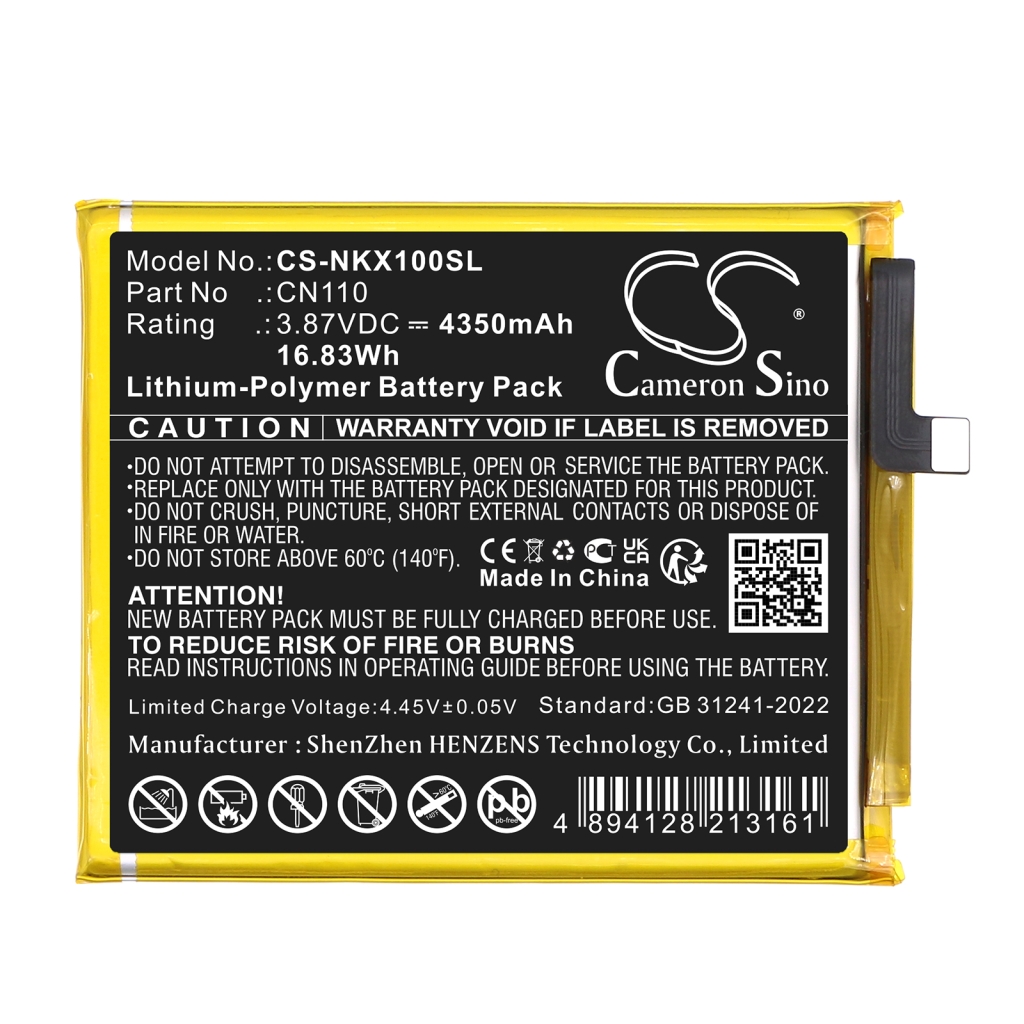 Compatible battery replacement for Nokia CN110