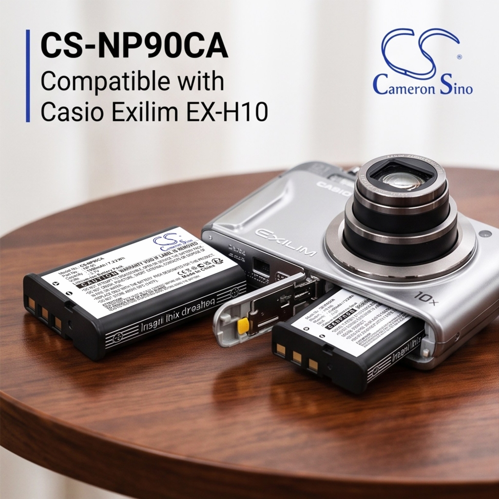 Batterie compatibile con Casio Exilim EX-F-FH100BK EX-H10 CS-NP90CA