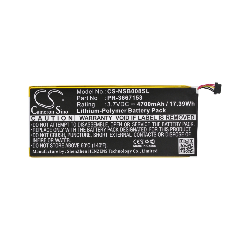 Sostituzione della batteria compatibile per Nabi PR-3667153