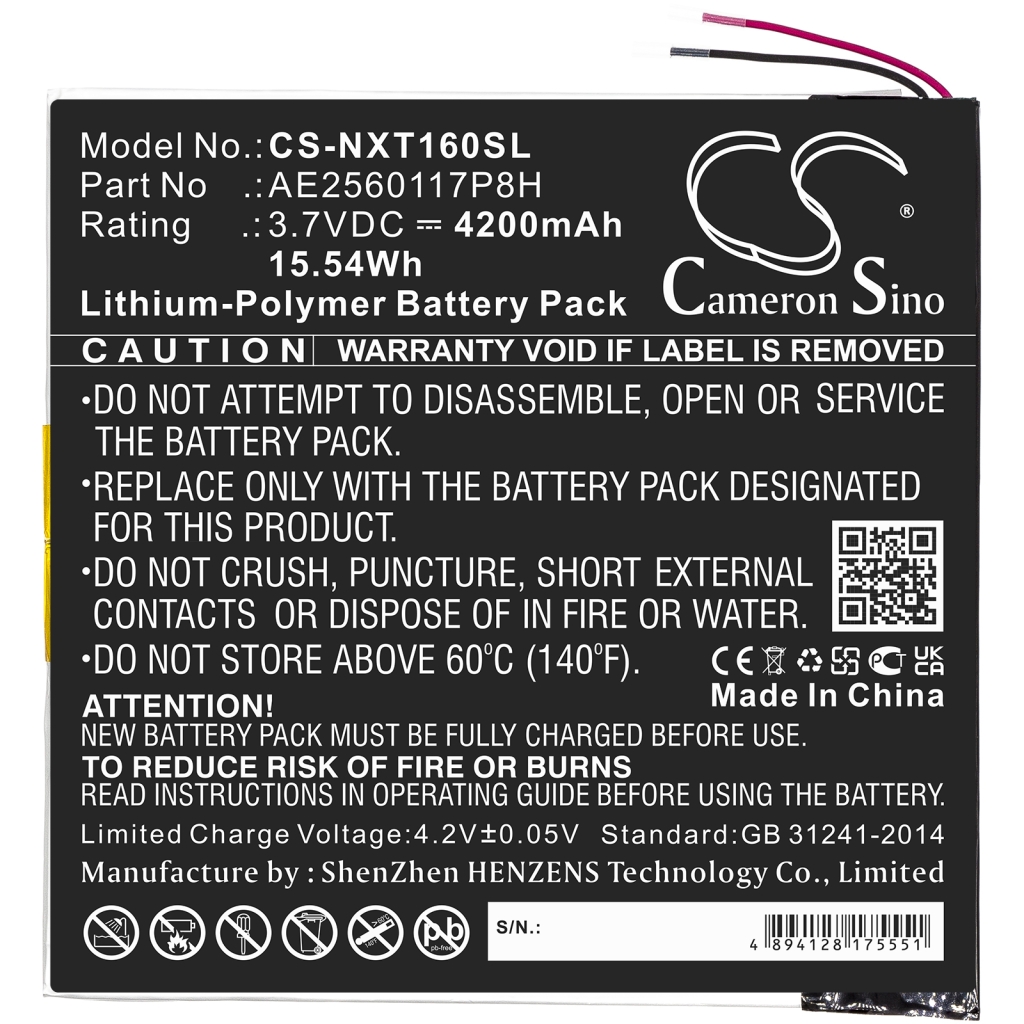 Batteria compressa Nextbook CS-NXT160SL
