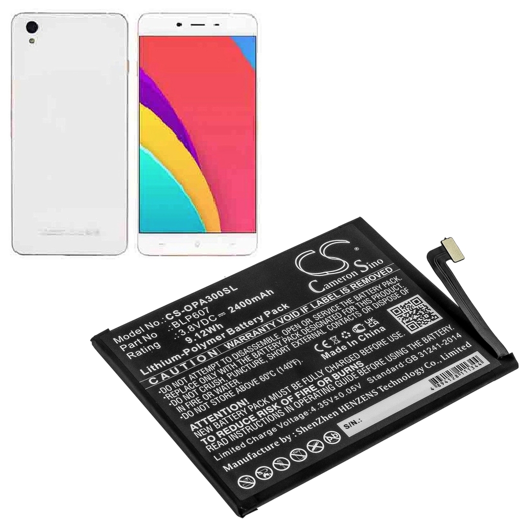 Sostituzione della batteria compatibile per OPPO BLP607