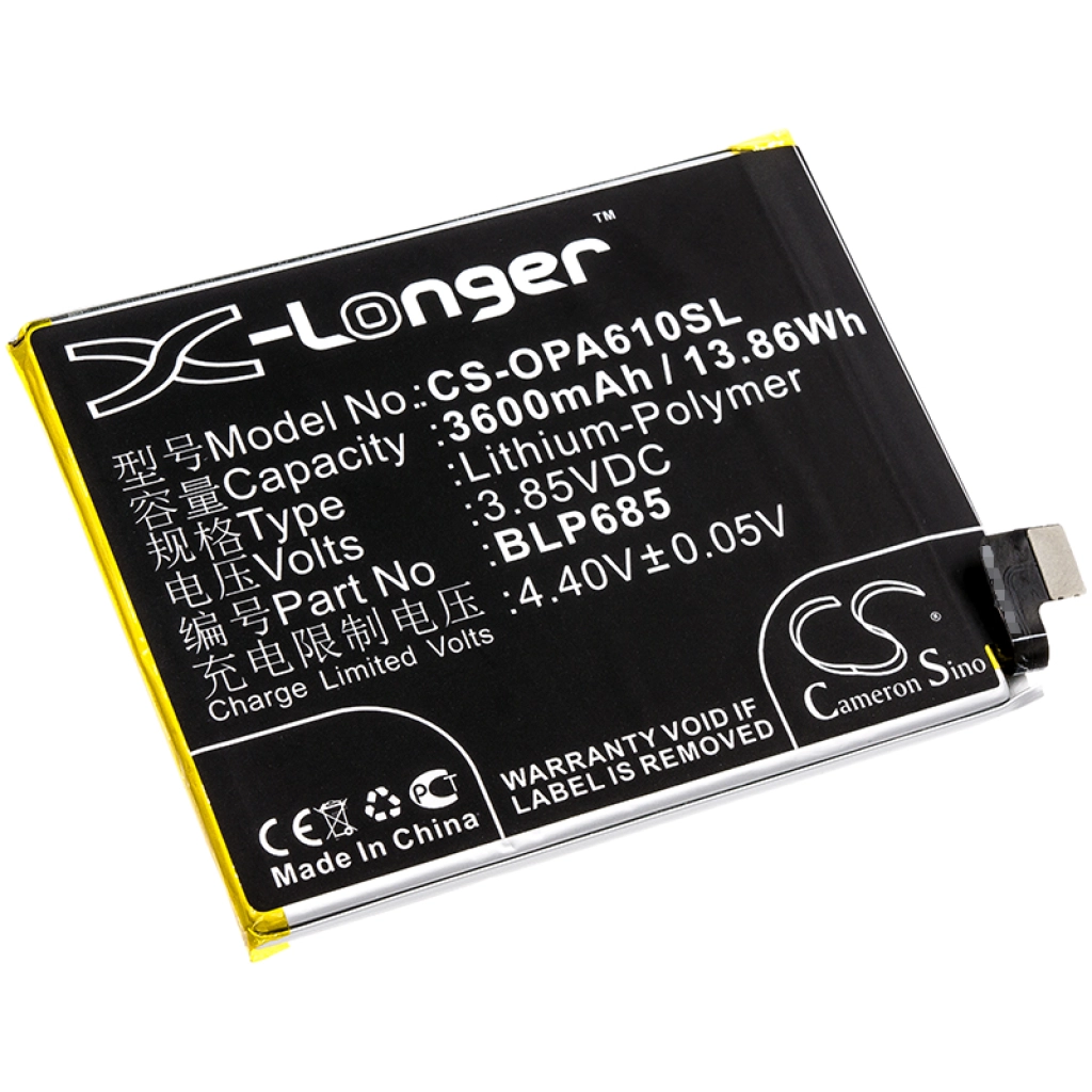 Batterie Batteria del telefono cellulare CS-OPA610SL