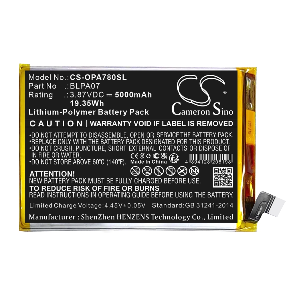 Batterie Batteria del telefono cellulare CS-OPA780SL