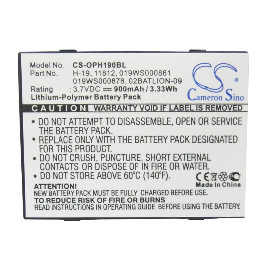 Codice a barre, batteria dello scanner Opticon H16 (CS-OPH190BL)