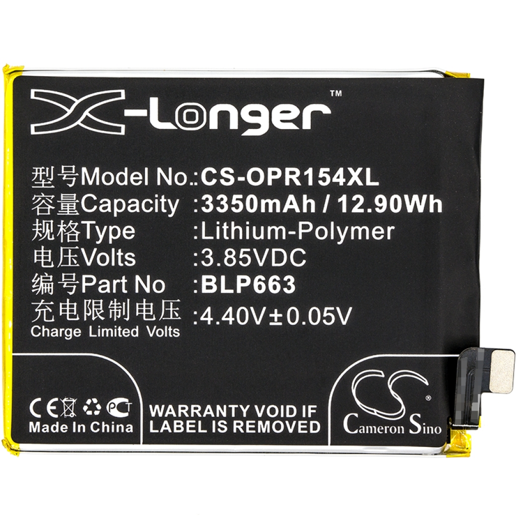 Batteria compatibile con OPPO CS-OPR154XL