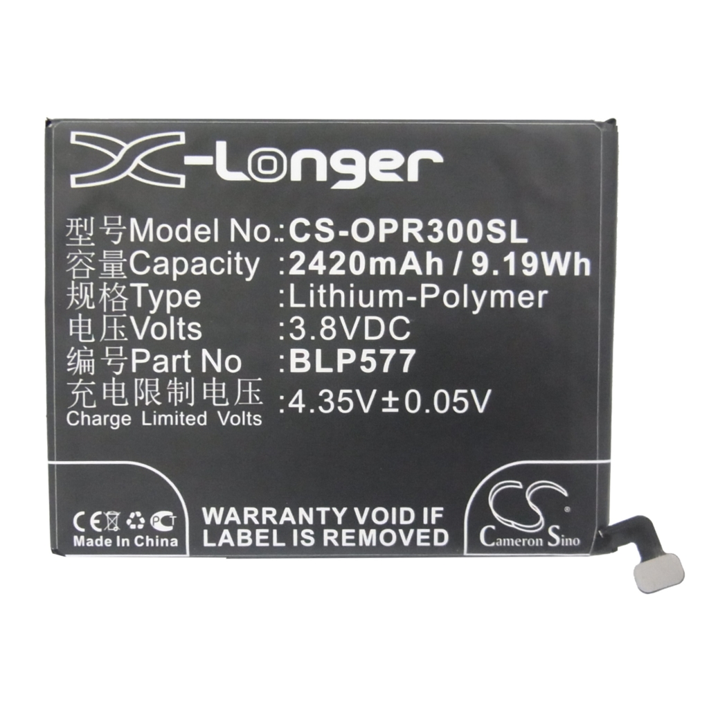 Batterie compatibile con Oppo Mirror 5 5 TD-LTE Dual SIM CS-OPR300SL