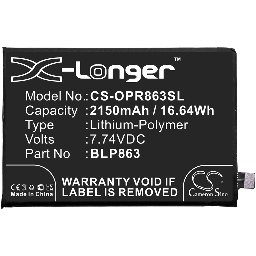 Batterie Batteria del telefono cellulare CS-OPR863SL