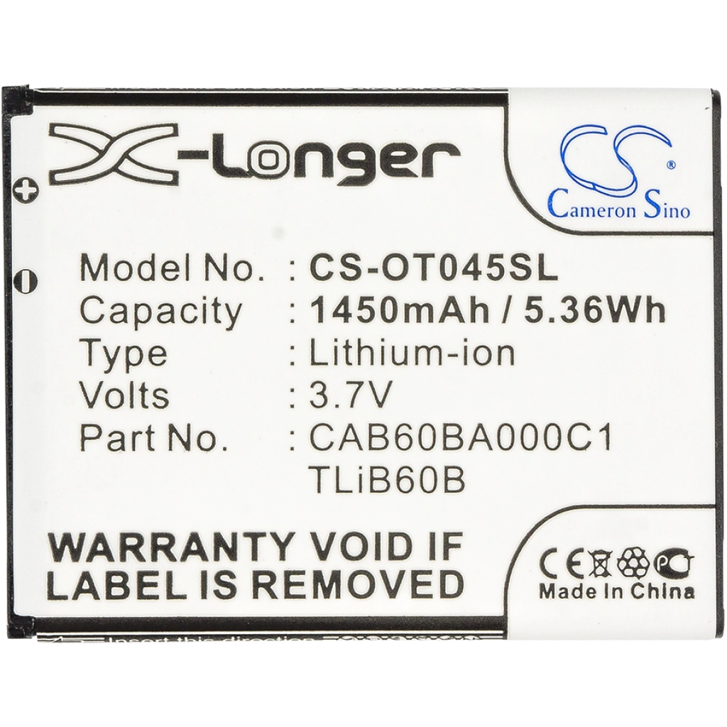 Batterie Batteria del telefono cellulare CS-OT045SL