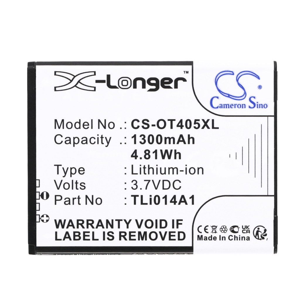 Batteria del telefono cellulare Alcatel One Touch 4005D (CS-OT405XL)