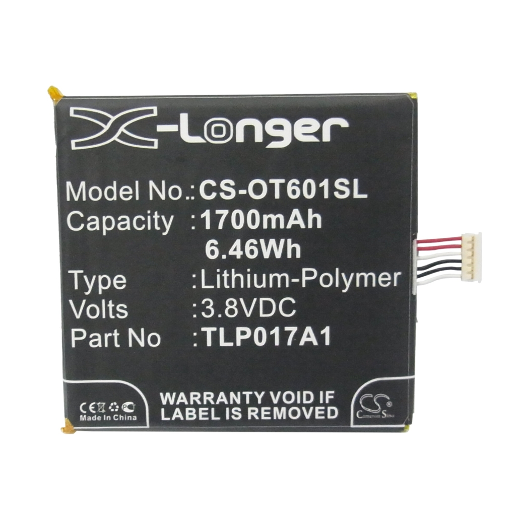 Sostituzione della batteria compatibile per Alcatel CAC1700001C,TLP017A1,TLP017A2