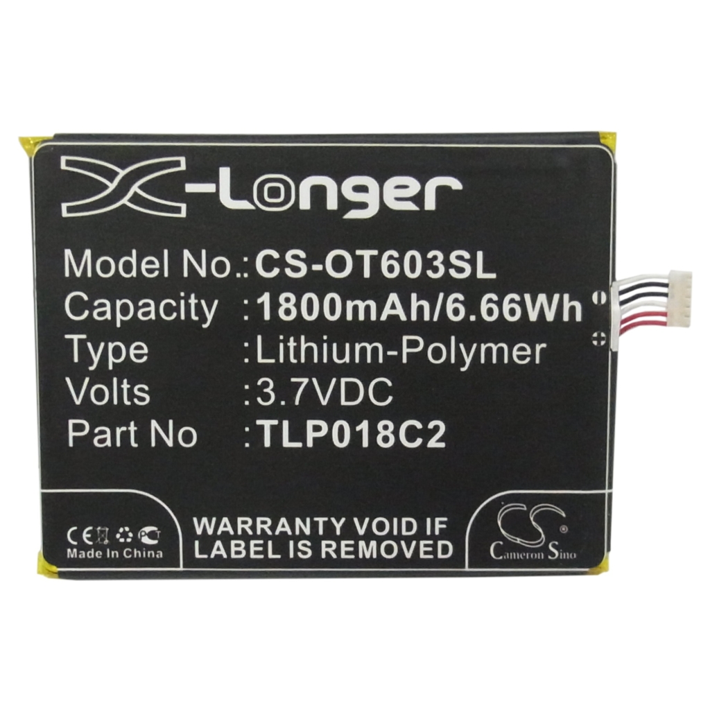 Sostituzione della batteria compatibile per Alcatel TLP018C2,TLP018C4