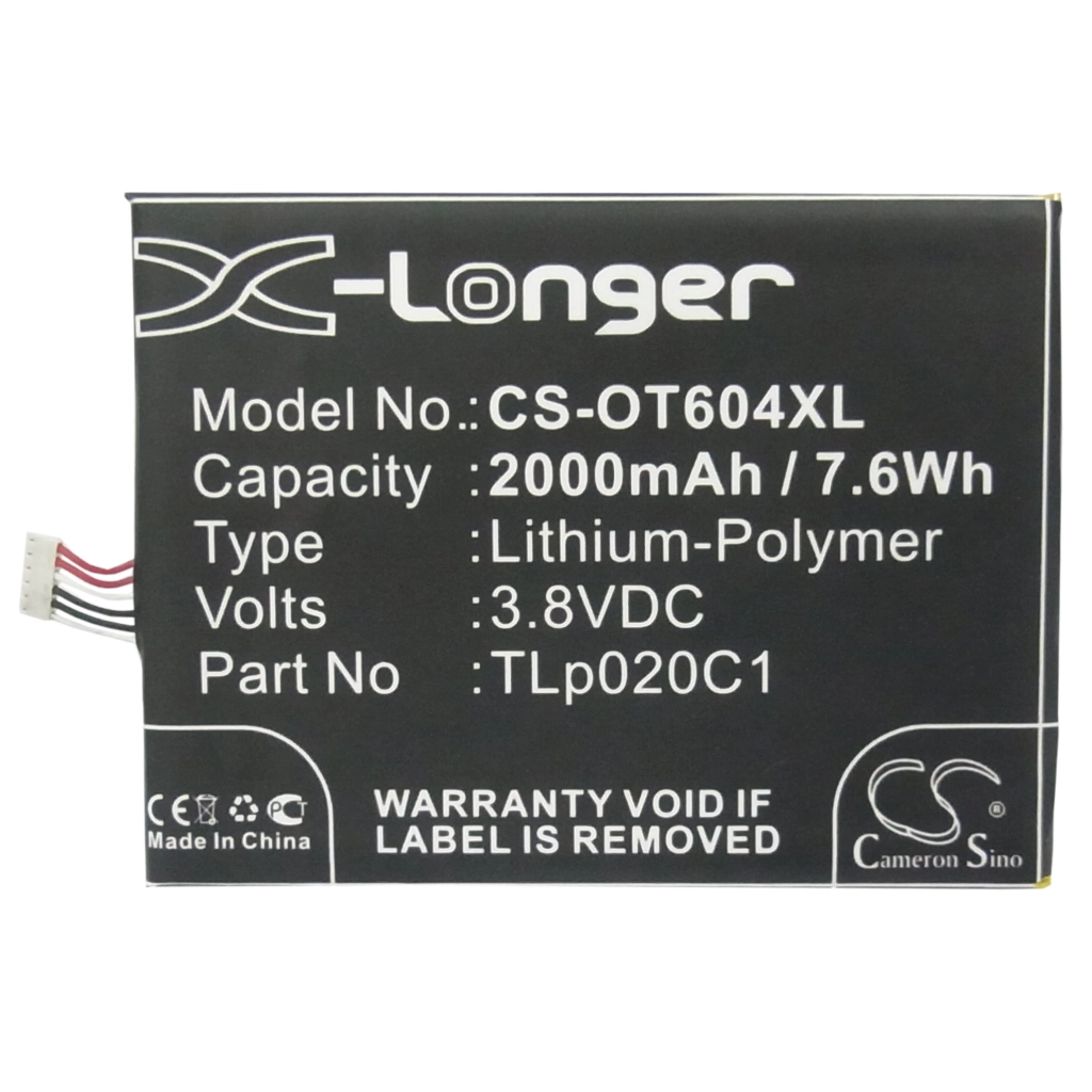 Batterie Batteria del telefono cellulare CS-OT604XL