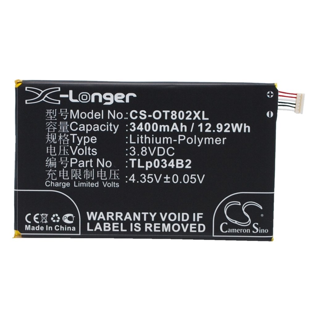 Batterie Sostituisce TLp034B1