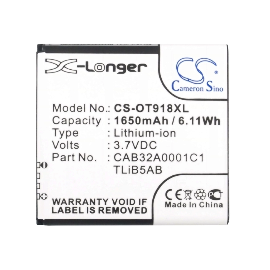 Batterie Batteria del telefono cellulare CS-OT918XL