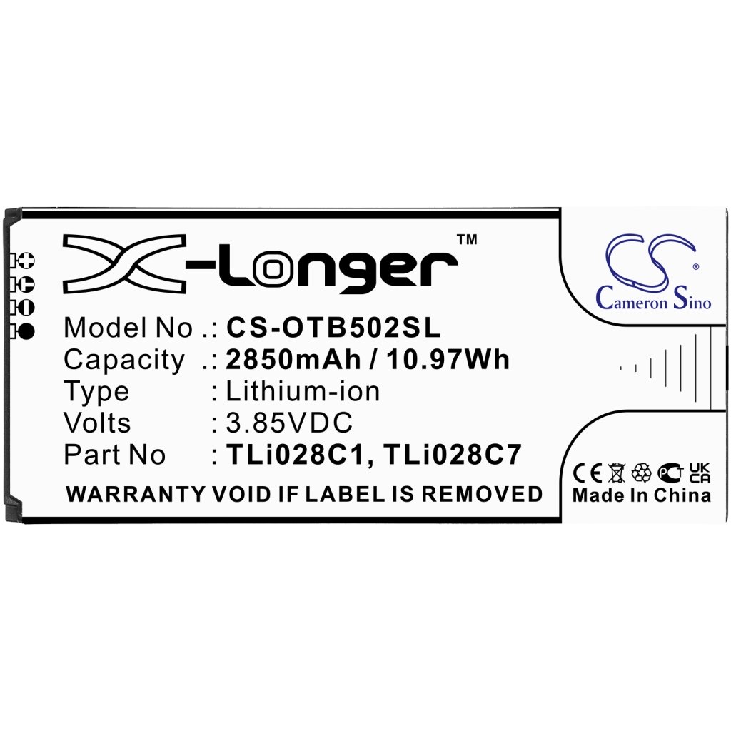 Batteria del telefono cellulare Alcatel OT-5002I (CS-OTB502SL)