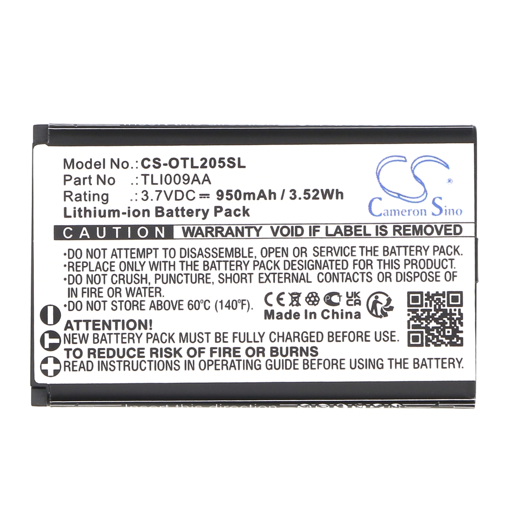 Sostituzione della batteria compatibile per Alcatel TLI009AA