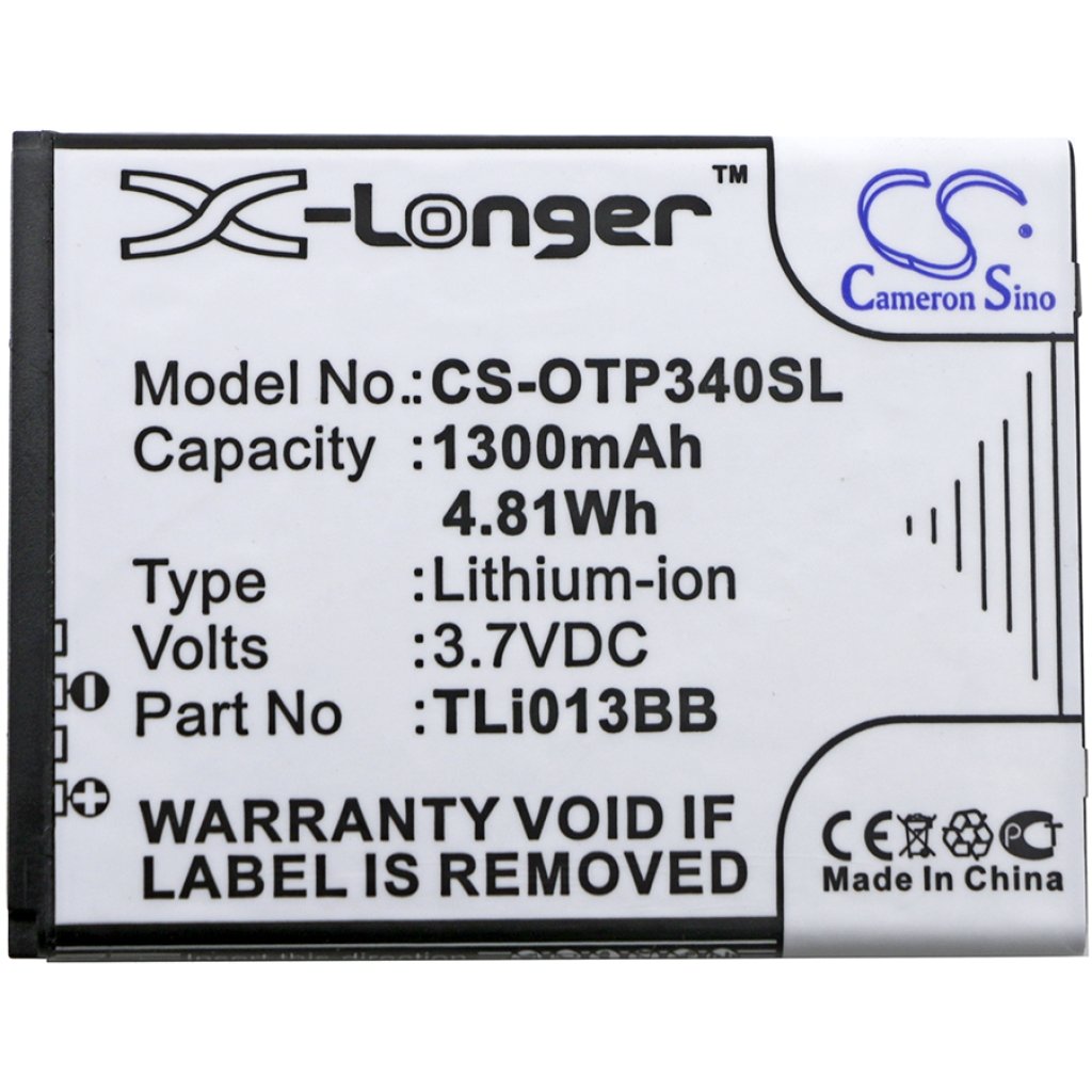 Batteria del telefono cellulare Alcatel OT-4013K (CS-OTP340SL)