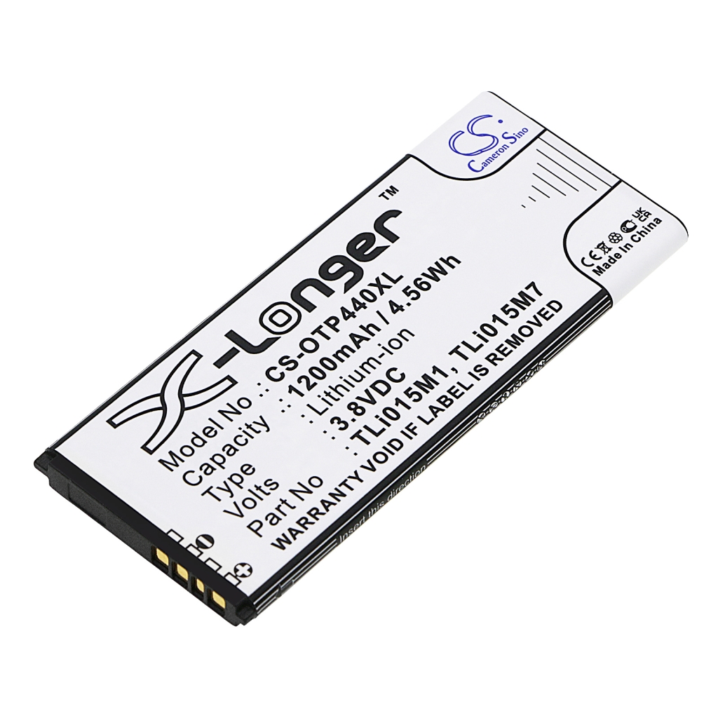 Sostituzione della batteria compatibile per Alcatel TLI015M1,TLI015M7,TLI015MA