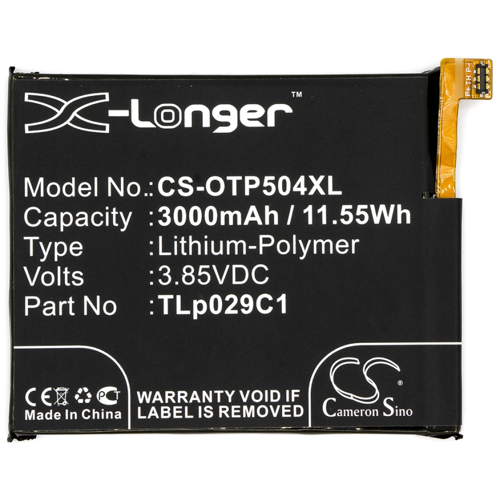Sostituzione della batteria compatibile per Alcatel TLP029C1