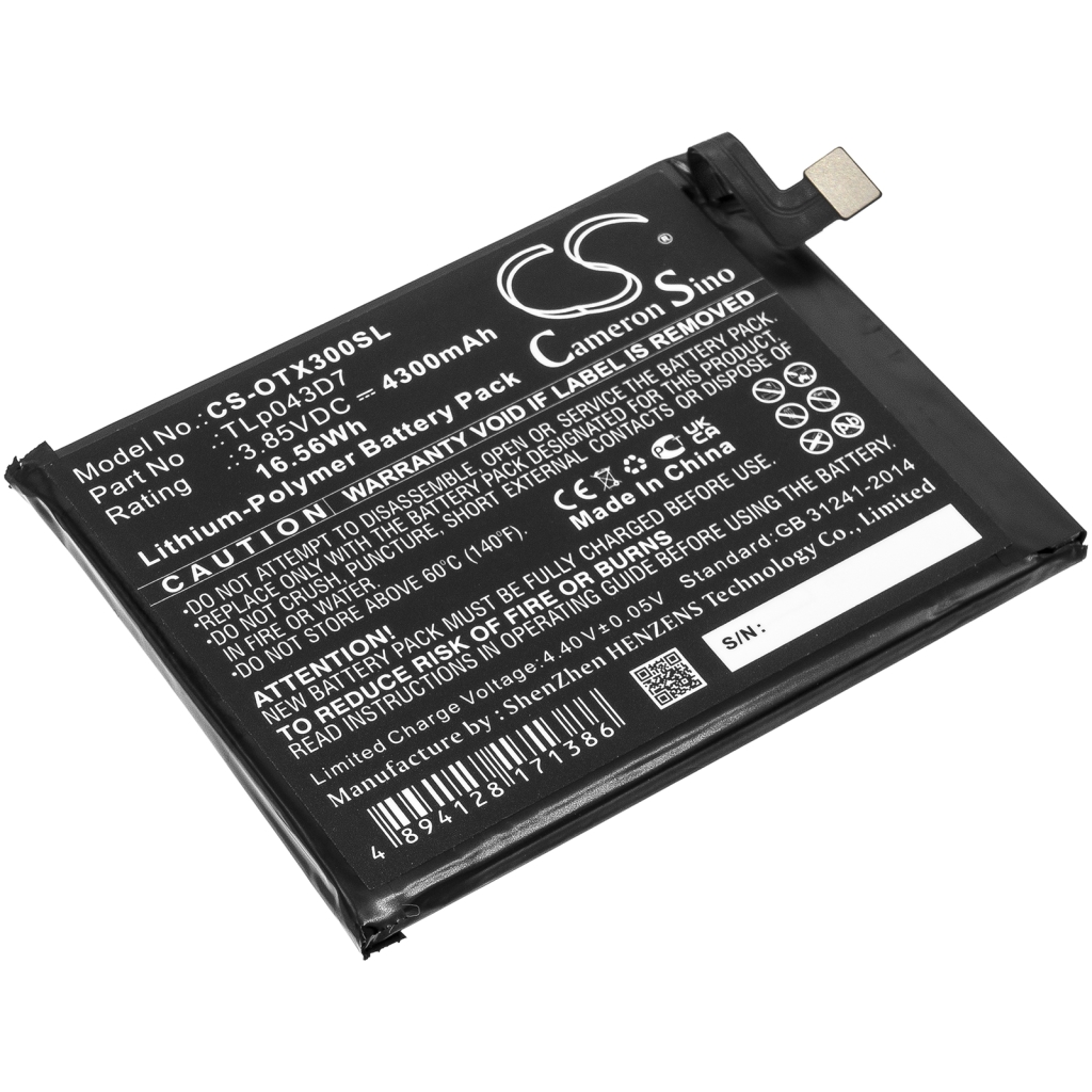 Sostituzione della batteria compatibile per Alcatel TLP043D7,TLP048A1,TLP048A7
