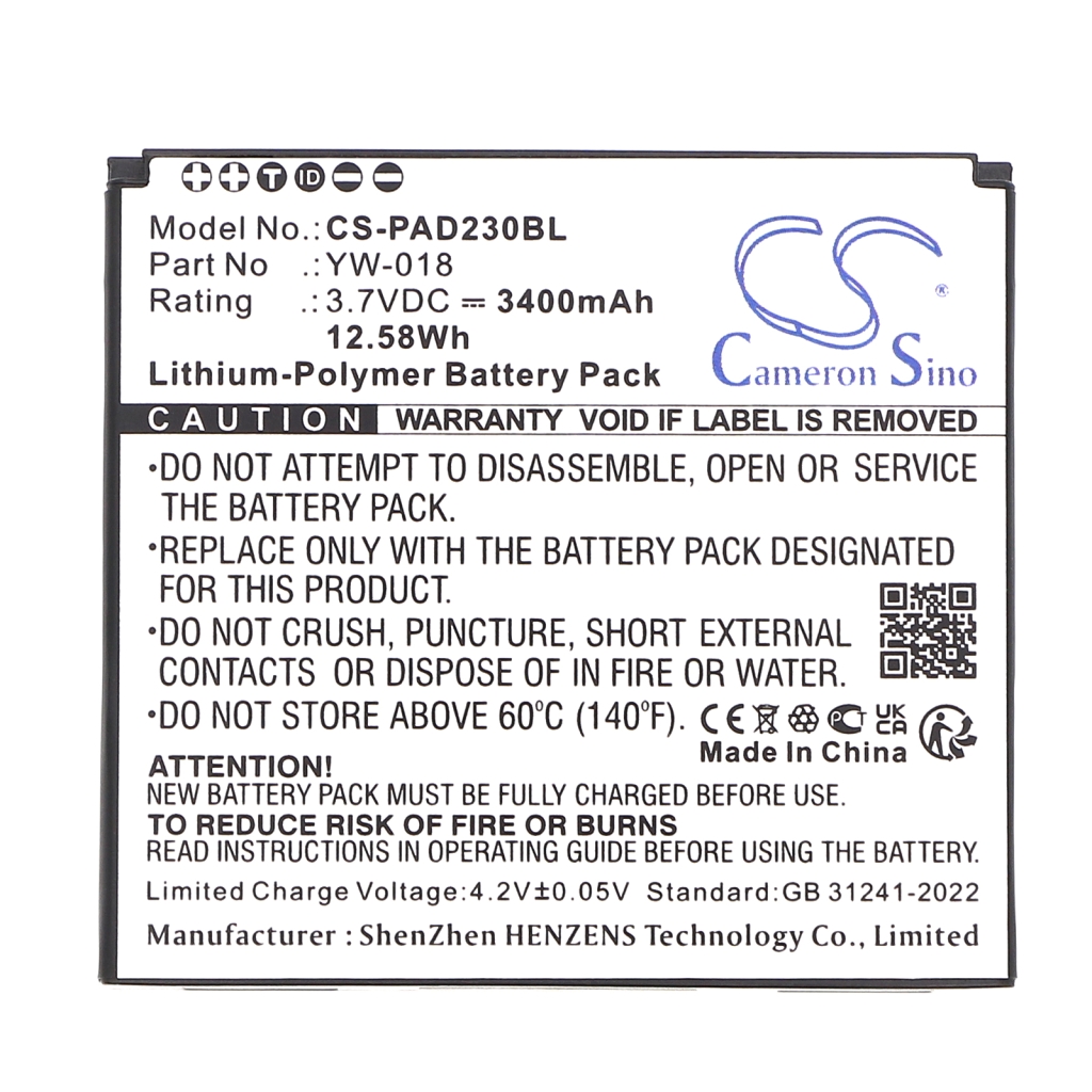 Batterie Sostituisce YW-018