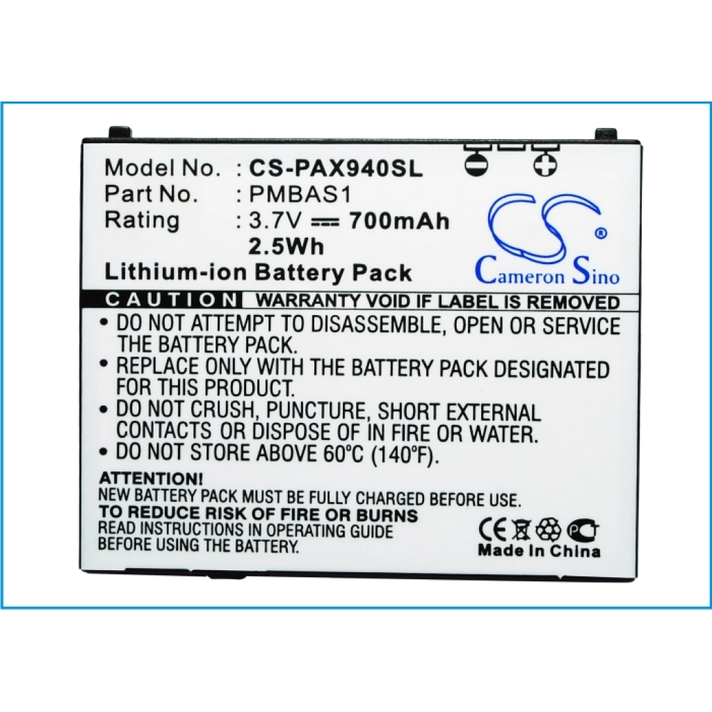 Batterie Batteria del telefono cellulare CS-PAX940SL