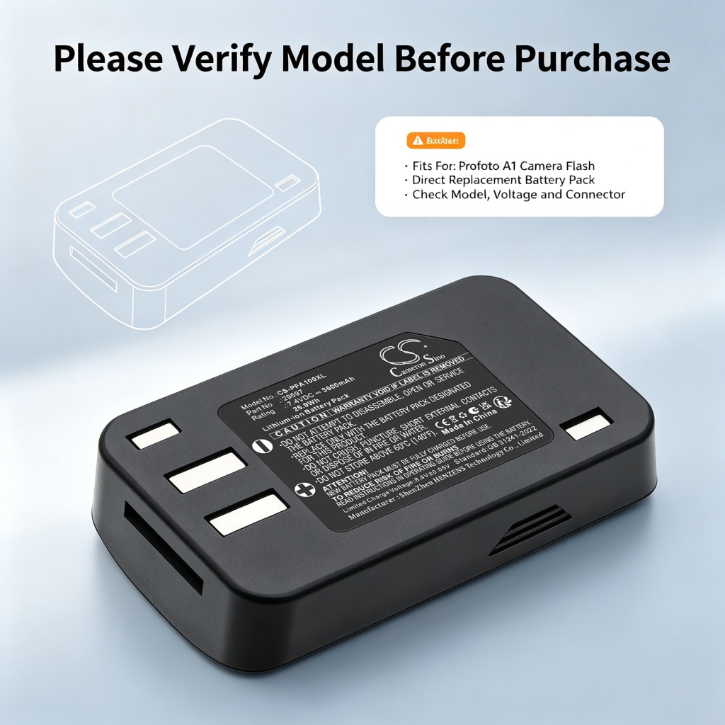Batterie compatibile con Profoto A1 A1 CS-PFA100XL