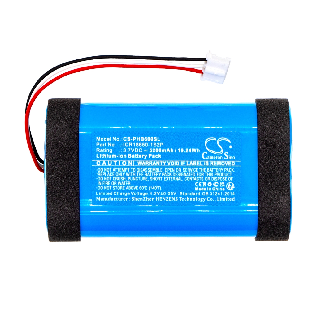 Sostituzione della batteria compatibile per Philips ICR18650-1S2P