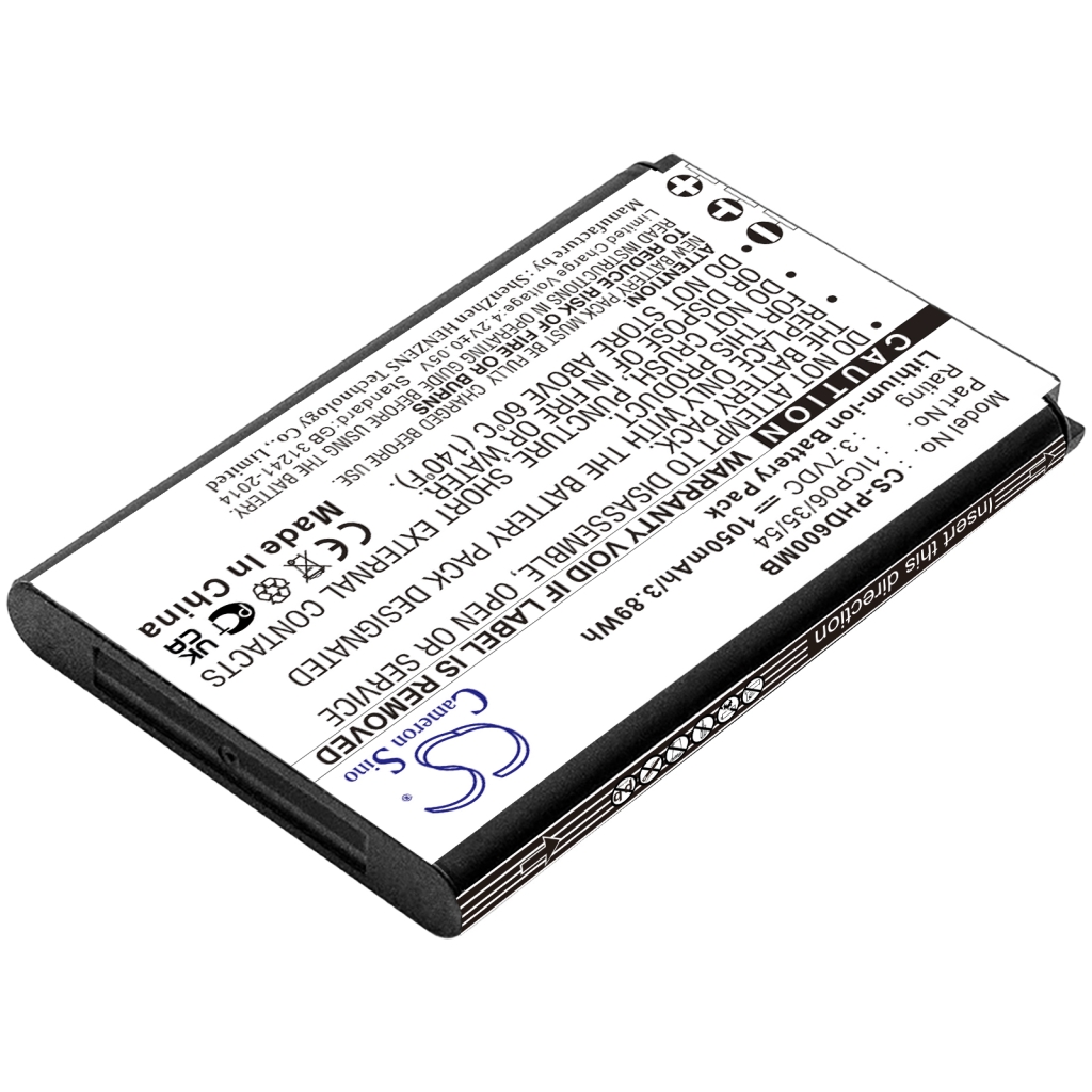 Batterie Batteria del telefono cellulare CS-PHD600MB