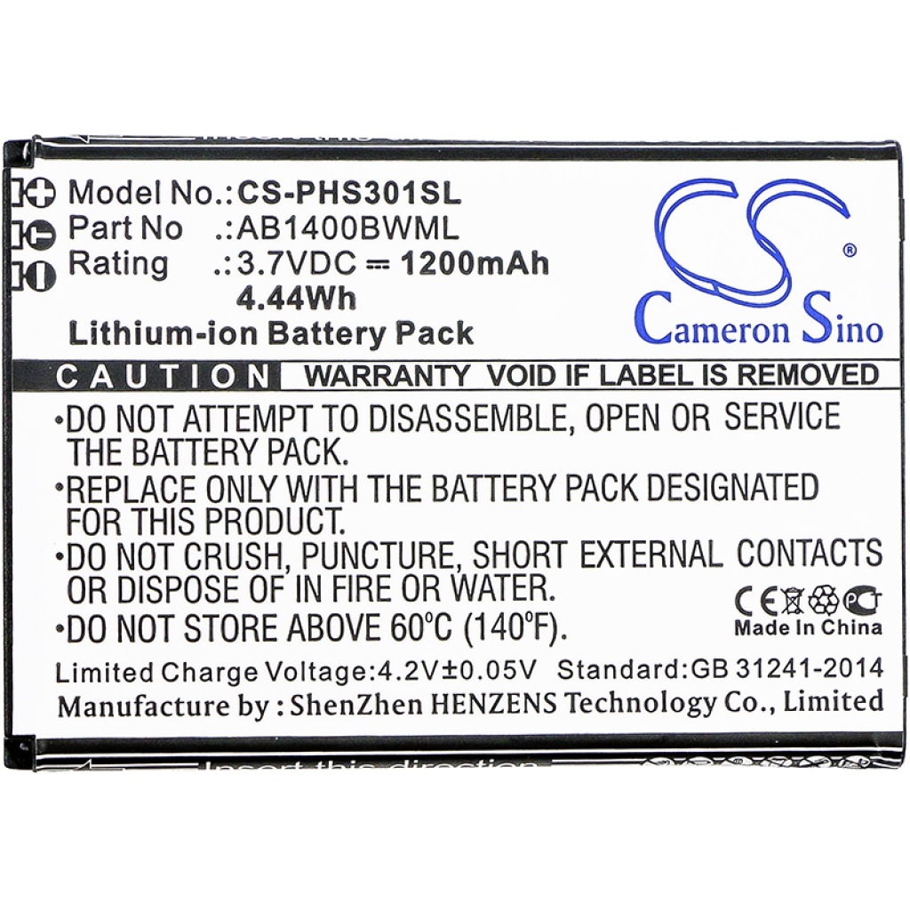 Batteria per PHILIPS Xenium S308