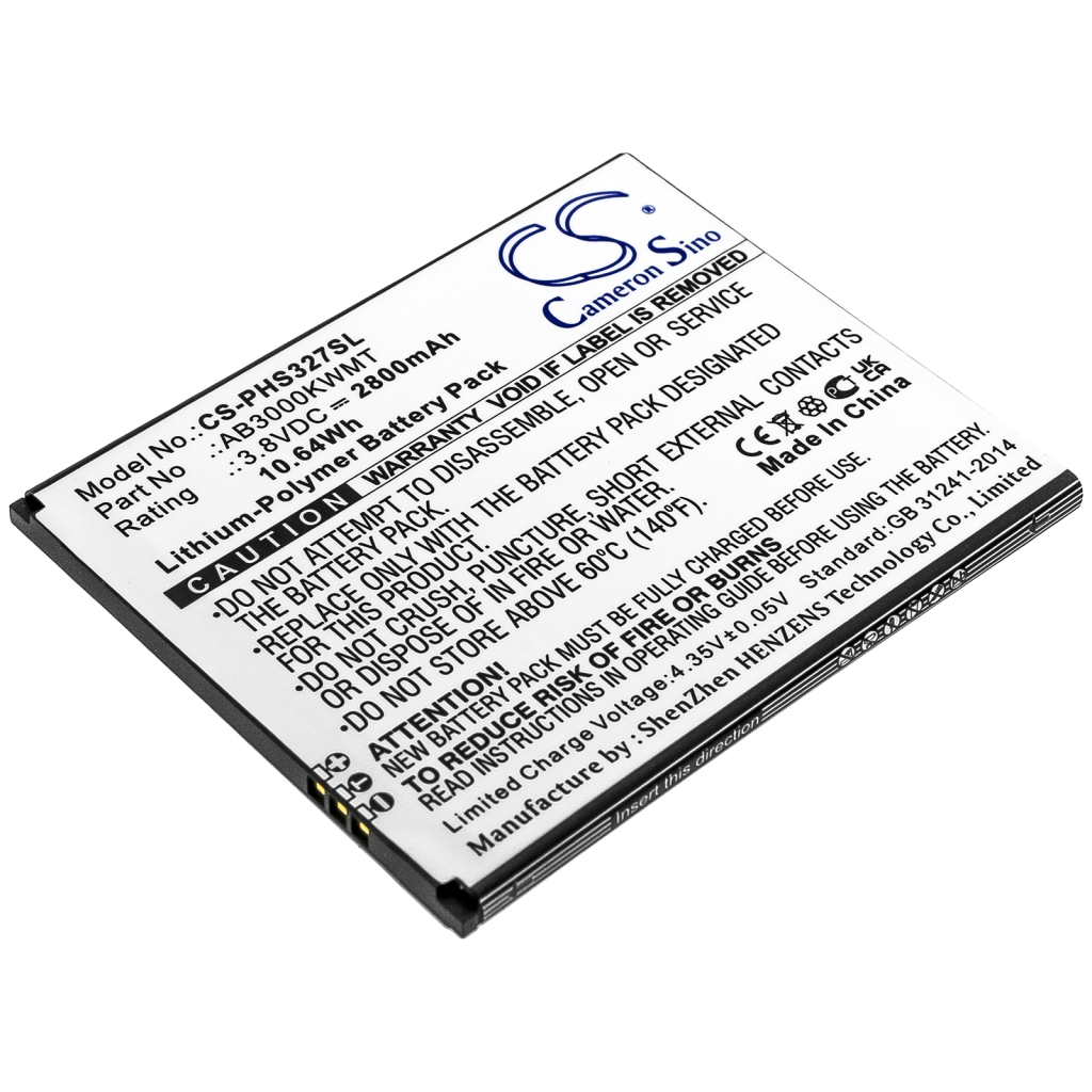 Batterie Batteria del telefono cellulare CS-PHS327SL