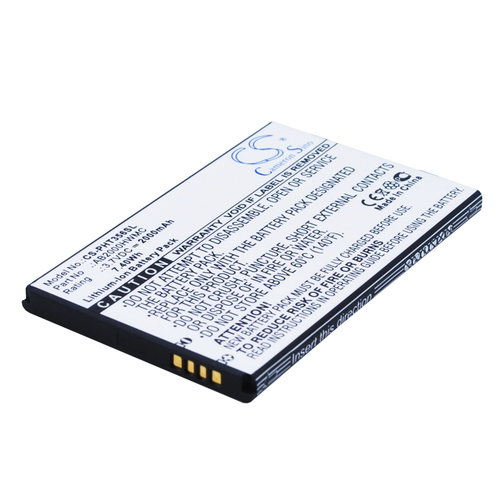 Batterie Batteria del telefono cellulare CS-PHT356SL